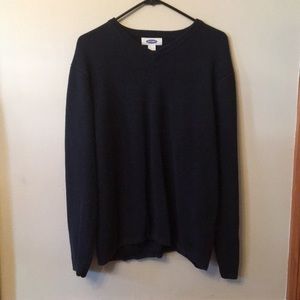 V neck sweater black